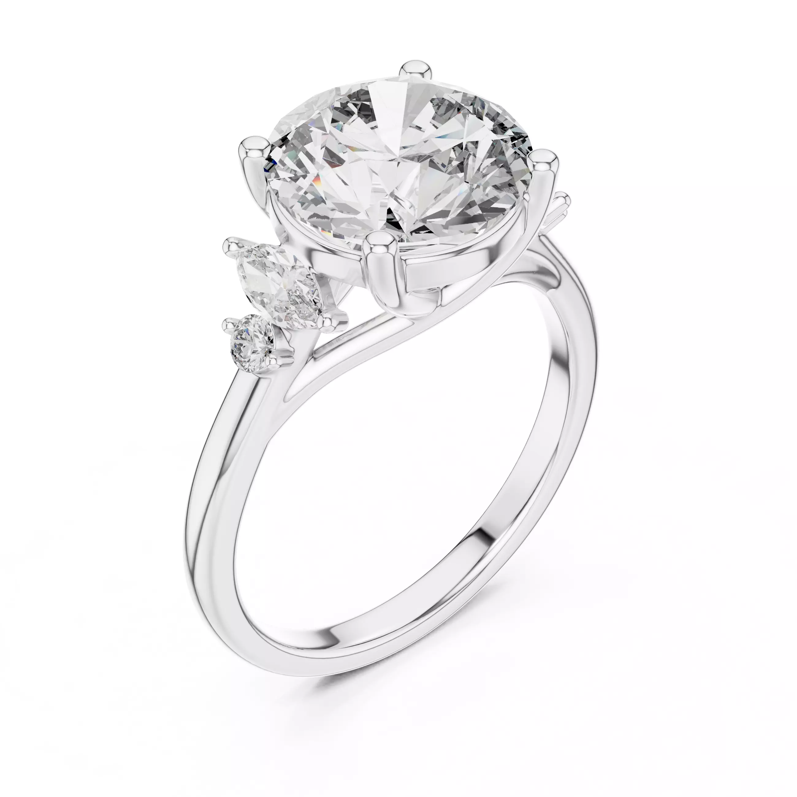 Solitaire Ring 3dm stl renders animation videos details 3D print model_11