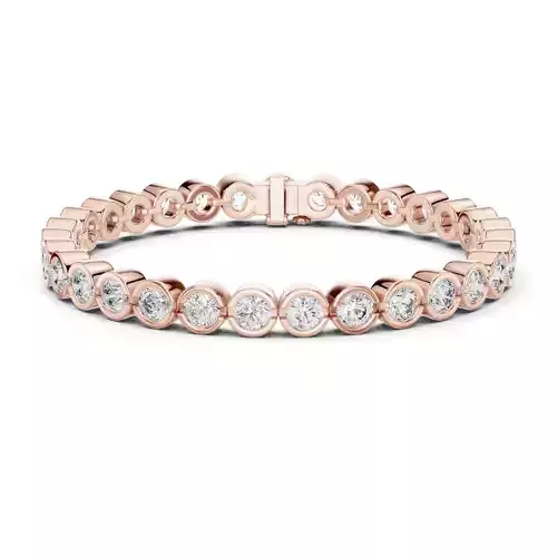 Bezel Set Round Diamond Bracelet Woman 3DM STL Video 3D print model