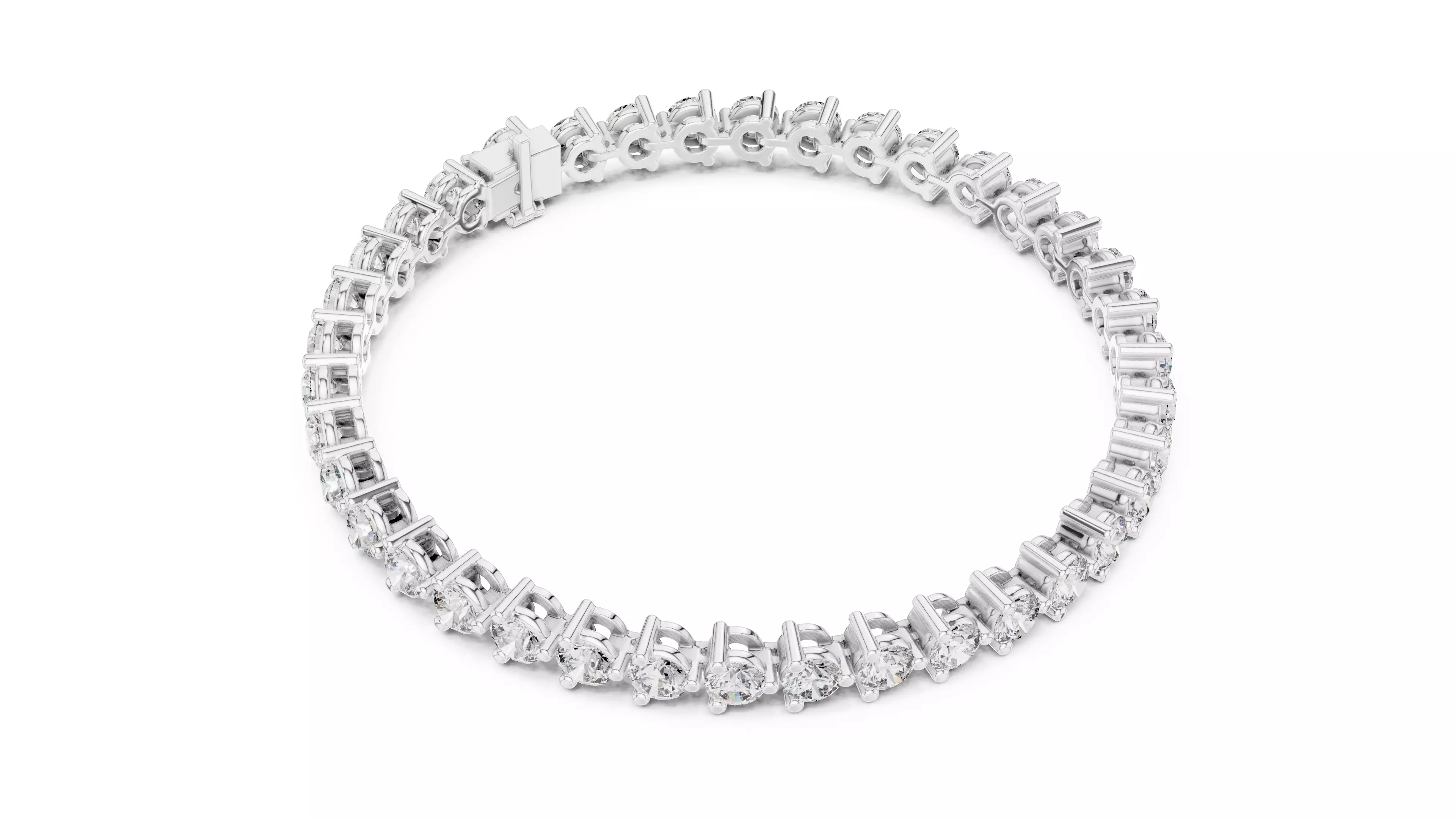 New Trending Design Round Diamond Bracelet Woman 3DM STL Video 3D print model_12
