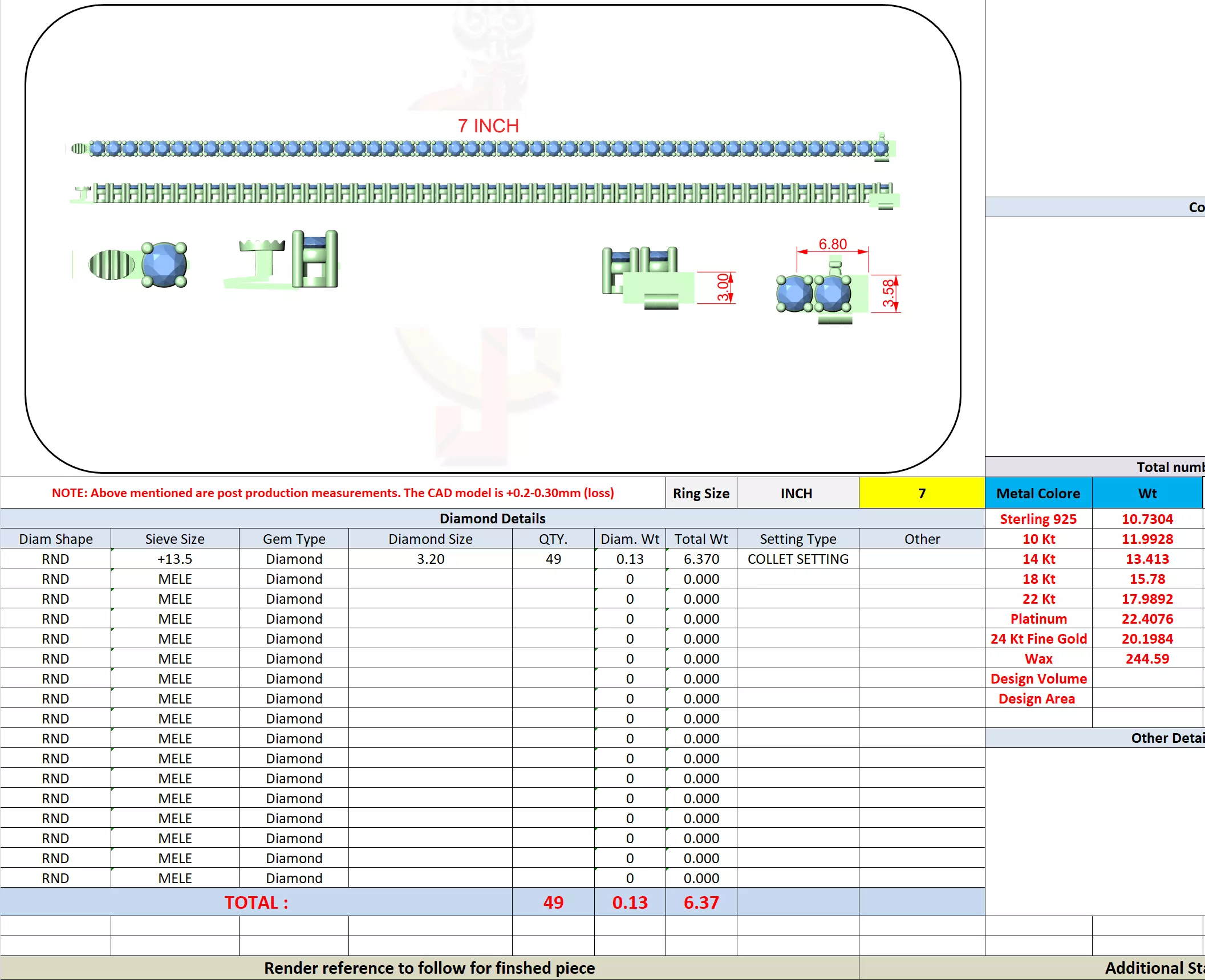 New Trending Design Round Diamond Bracelet Woman 3DM STL Video 3D print model_16
