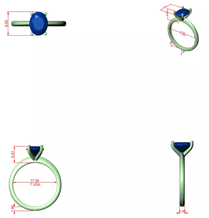 Mono Solitaire Ring 3dm stl renders animation videos details 3D print model_6