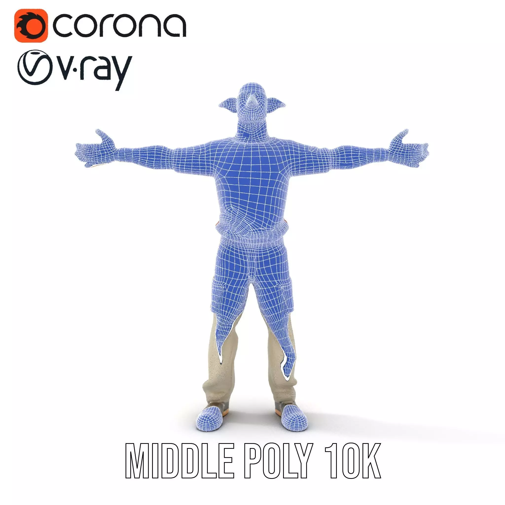 Fantasy Elf Character Model Pack with Casual Outfit Low-poly 3D model_18