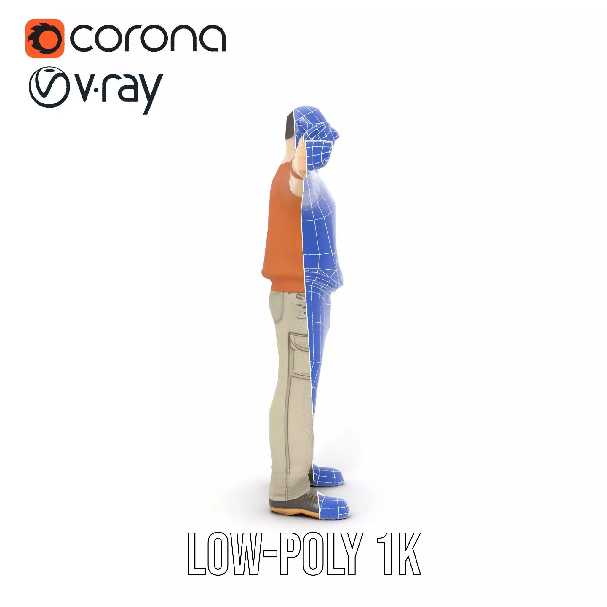 Fantasy Elf Character Model Pack with Casual Outfit Low-poly 3D model_17