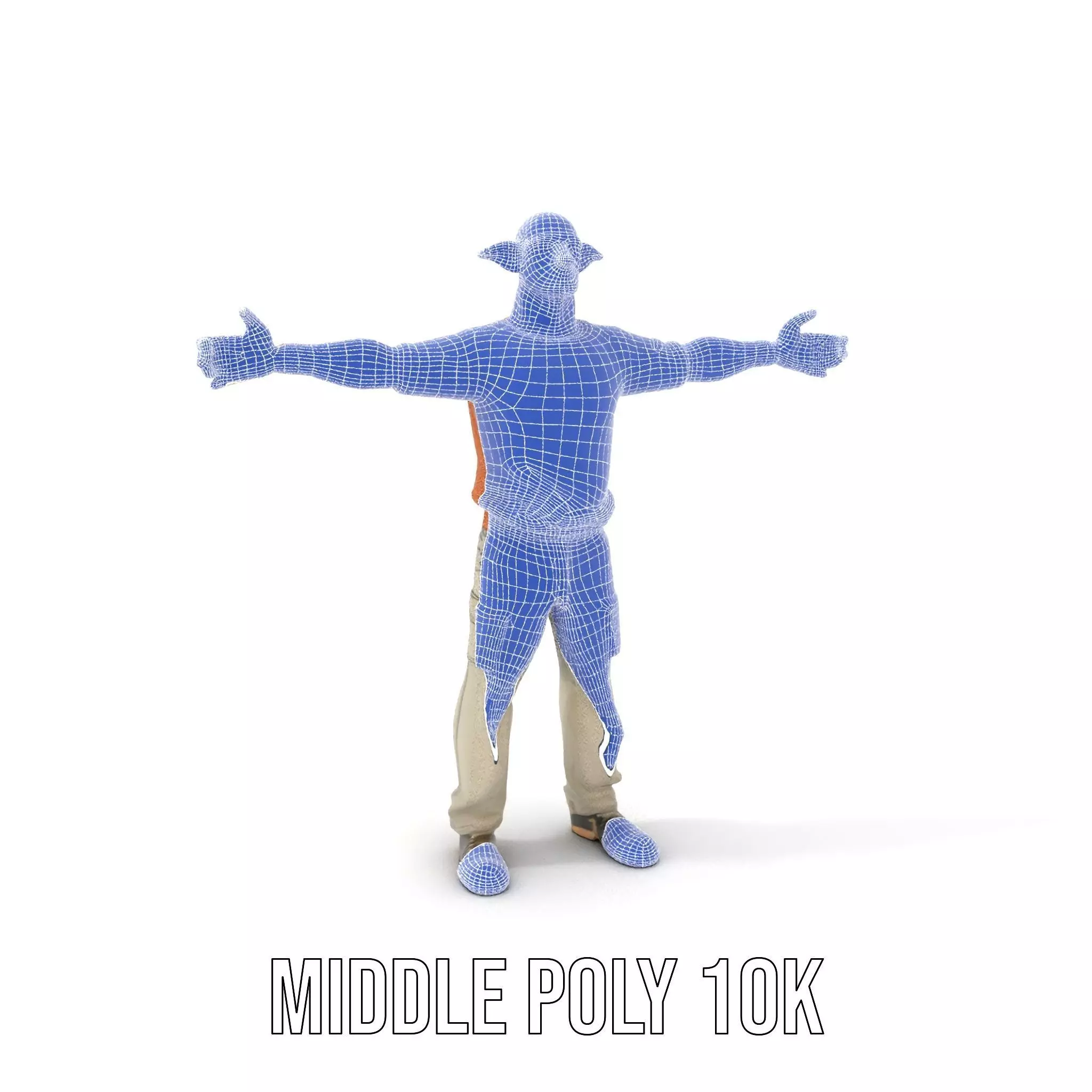 Fantasy Elf Character Model Pack with Casual Outfit Low-poly 3D model_21