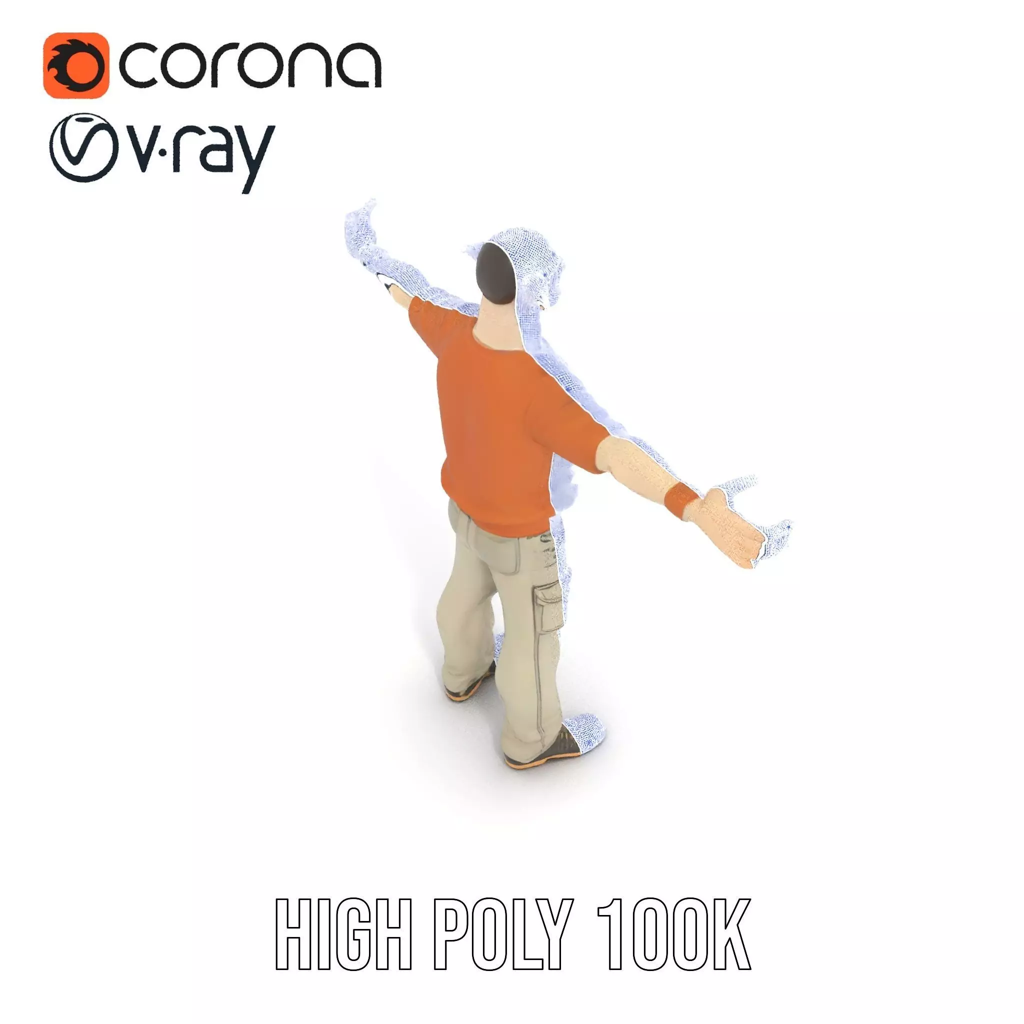 Fantasy Elf Character Model Pack with Casual Outfit Low-poly 3D model_32