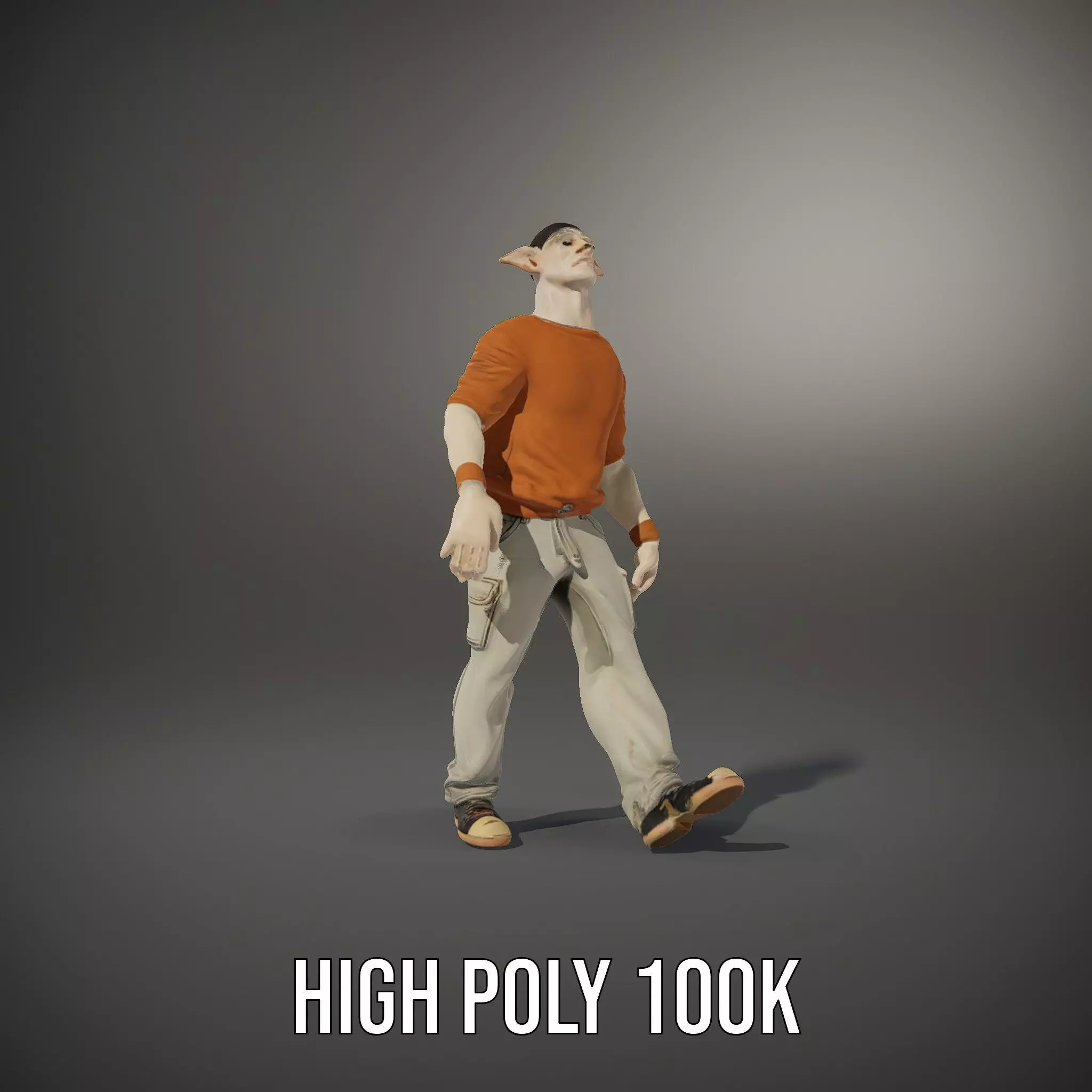 Fantasy Elf Character Model Pack with Casual Outfit Low-poly 3D model_28