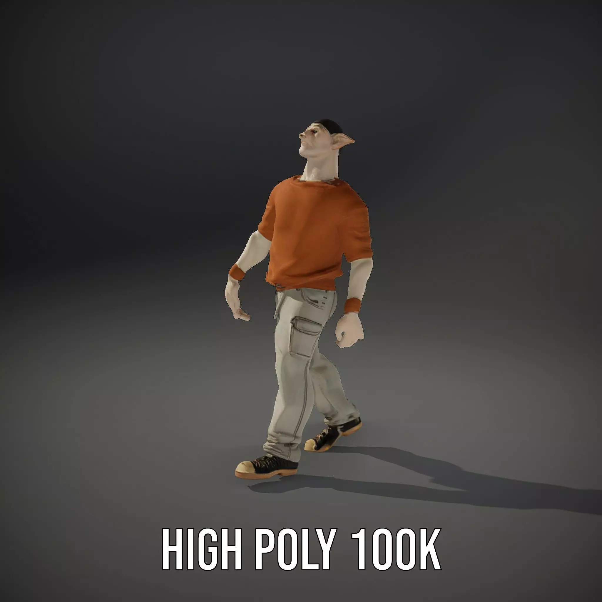 Fantasy Elf Character Model Pack with Casual Outfit Low-poly 3D model_33