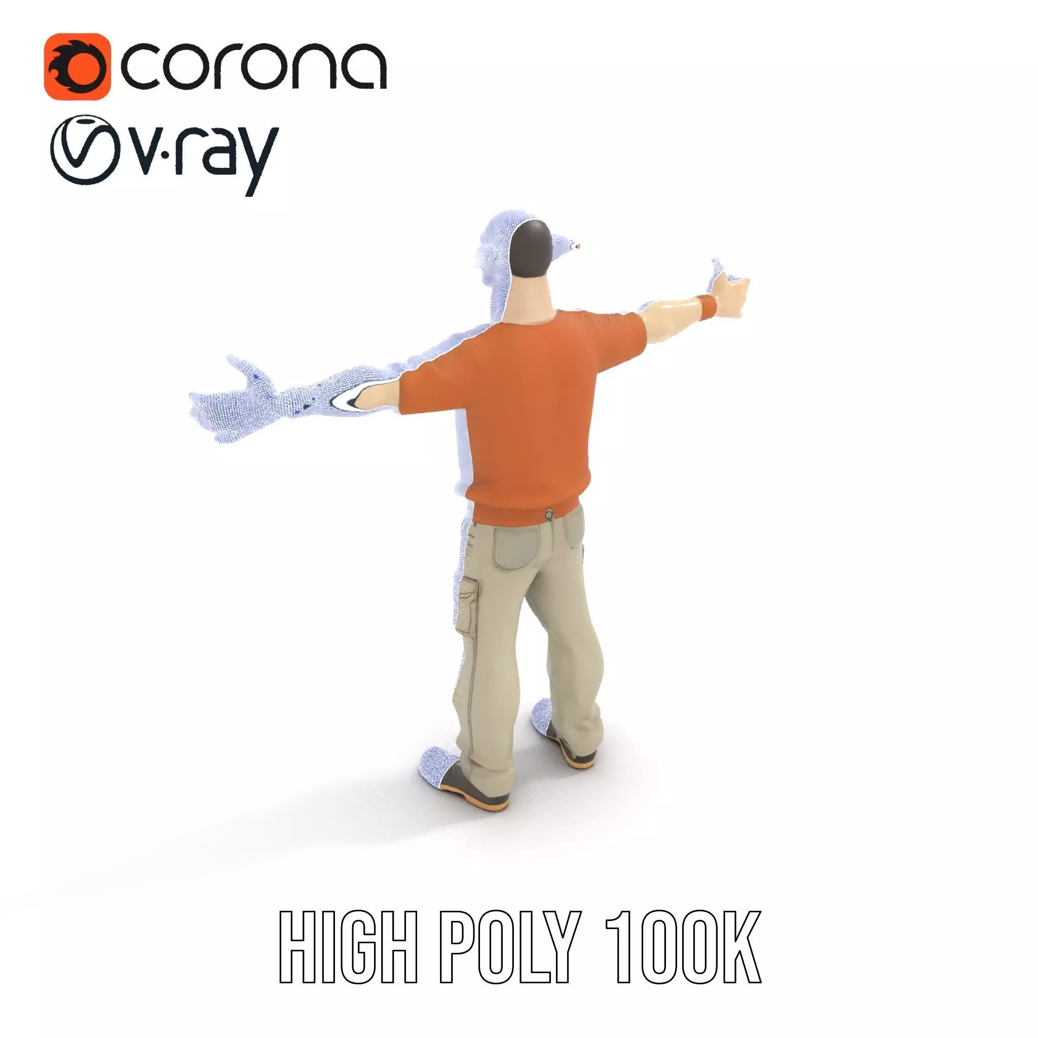 Fantasy Elf Character Model Pack with Casual Outfit Low-poly 3D model_25