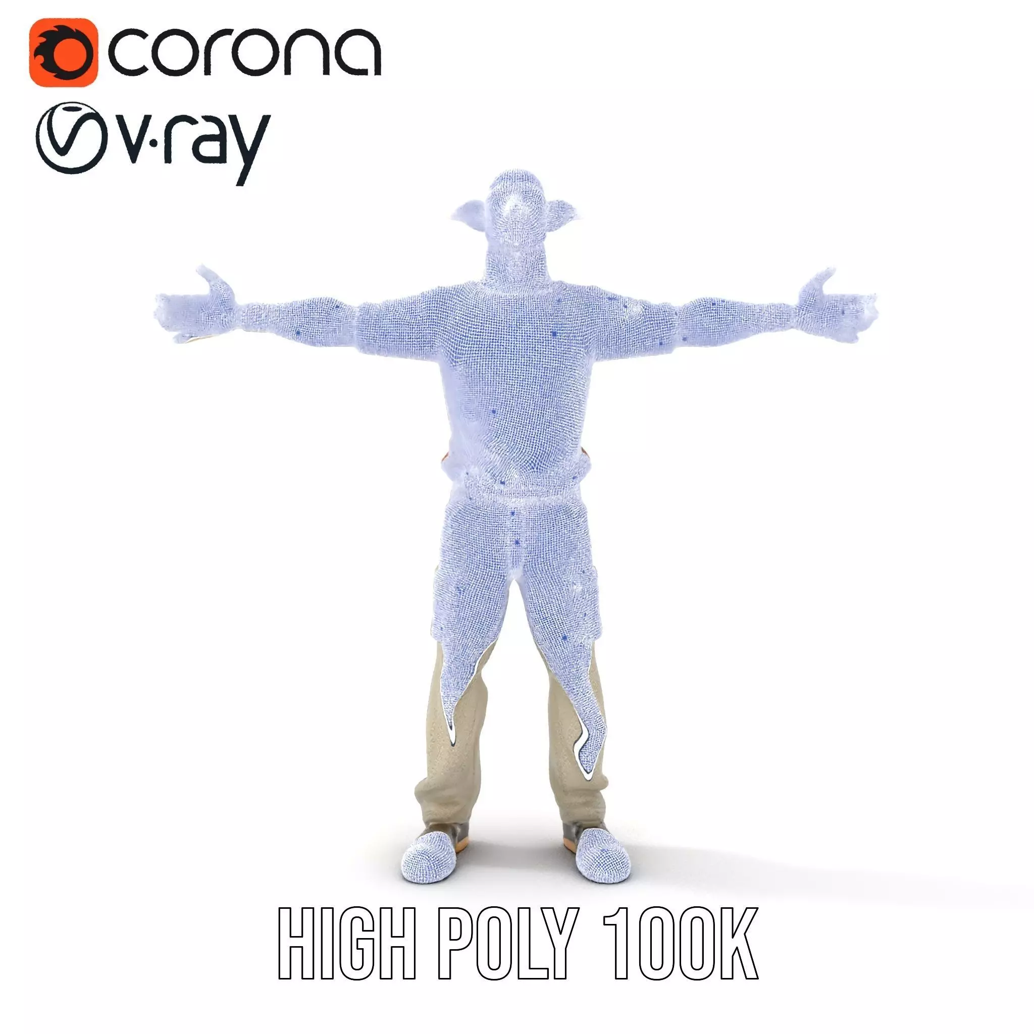 Fantasy Elf Character Model Pack with Casual Outfit Low-poly 3D model_31