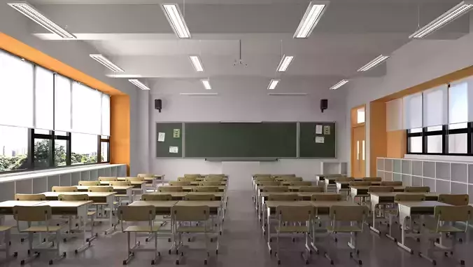 Modern School Classroom 3D model