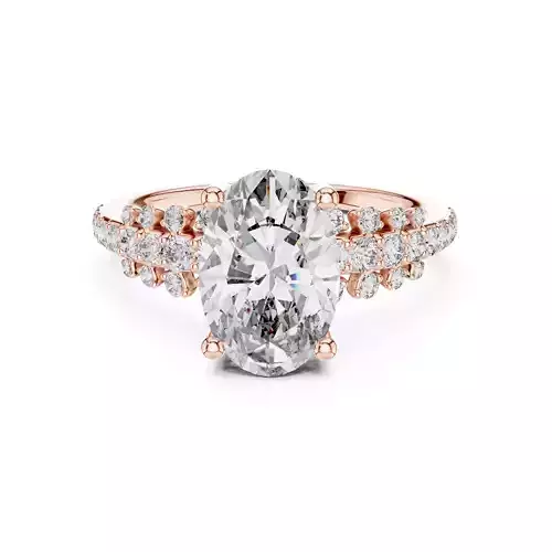 Oval Solitaire Ring 3dm stl renders animation videos details 