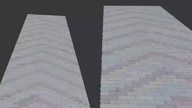  Zigzag Brick Path Scan Low-poly 3D model