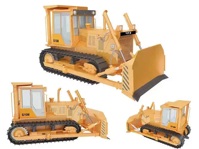 bulldozer Low-poly 3D model