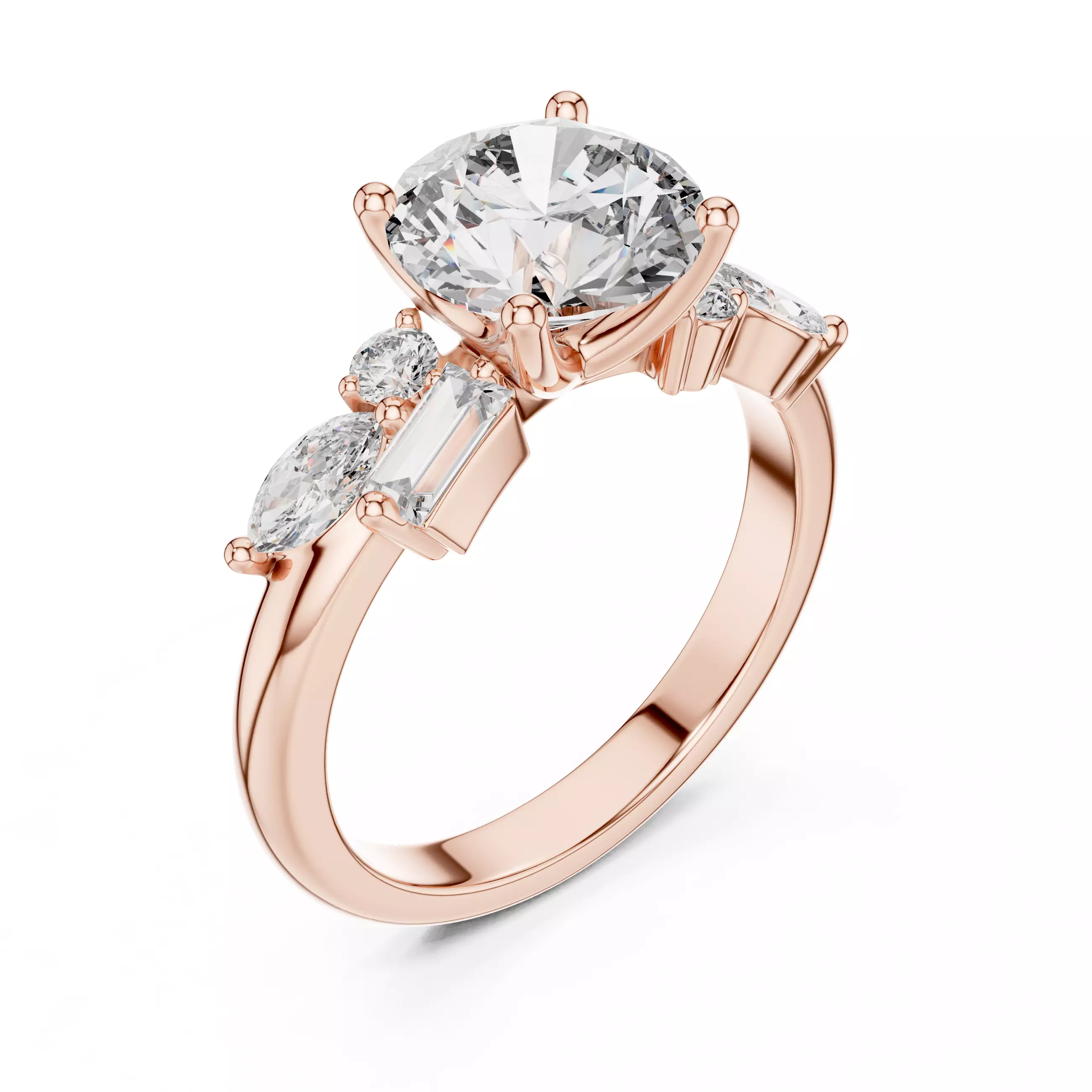 Solitaire Ring 3dm stl renders animation videos details 3D print model_9