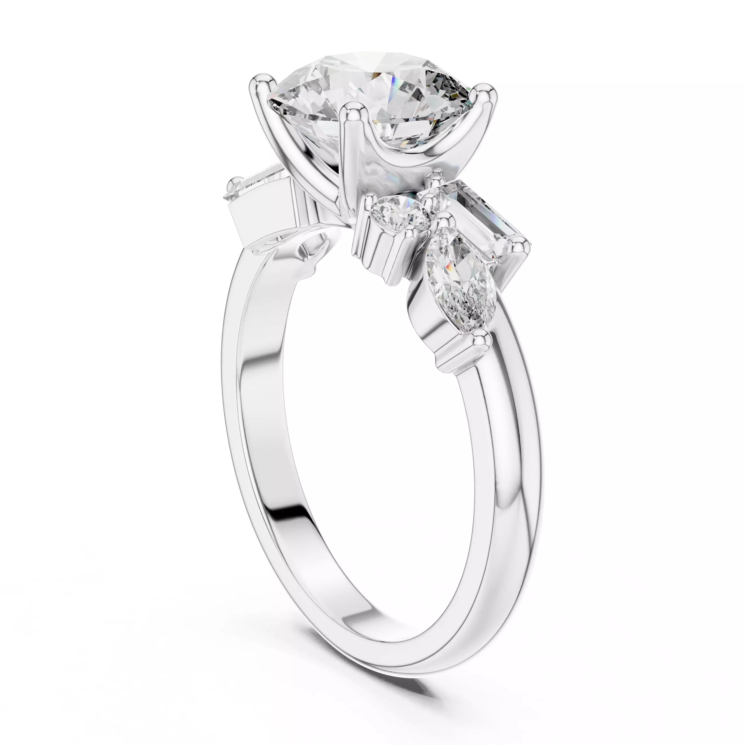 Solitaire Ring 3dm stl renders animation videos details 3D print model_10