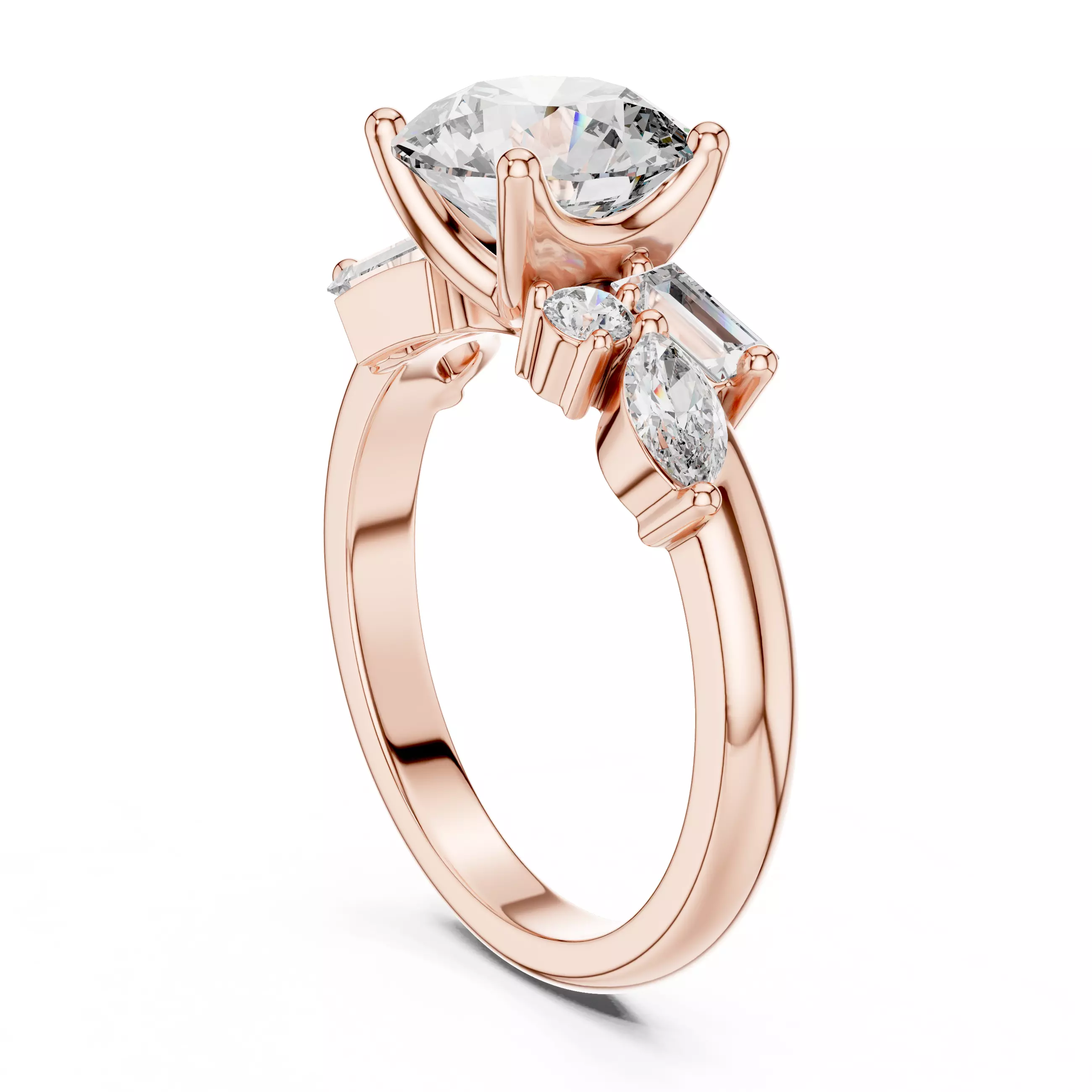 Solitaire Ring 3dm stl renders animation videos details 3D print model_8