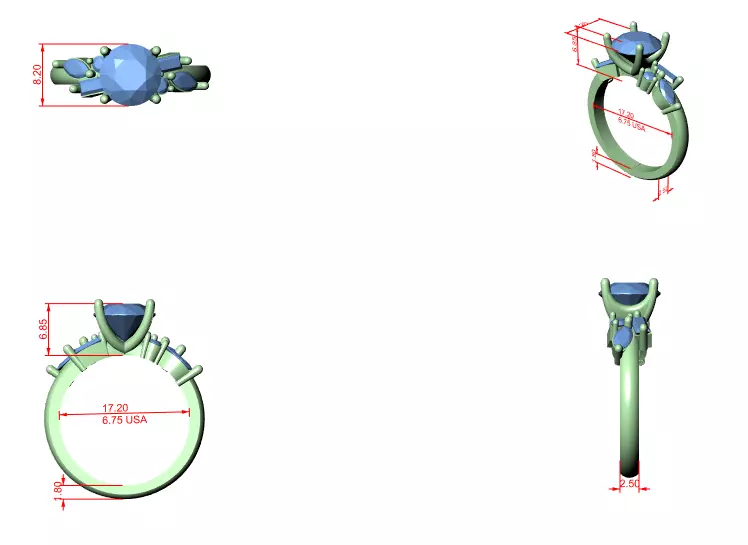 Solitaire Ring 3dm stl renders animation videos details 3D print model_6