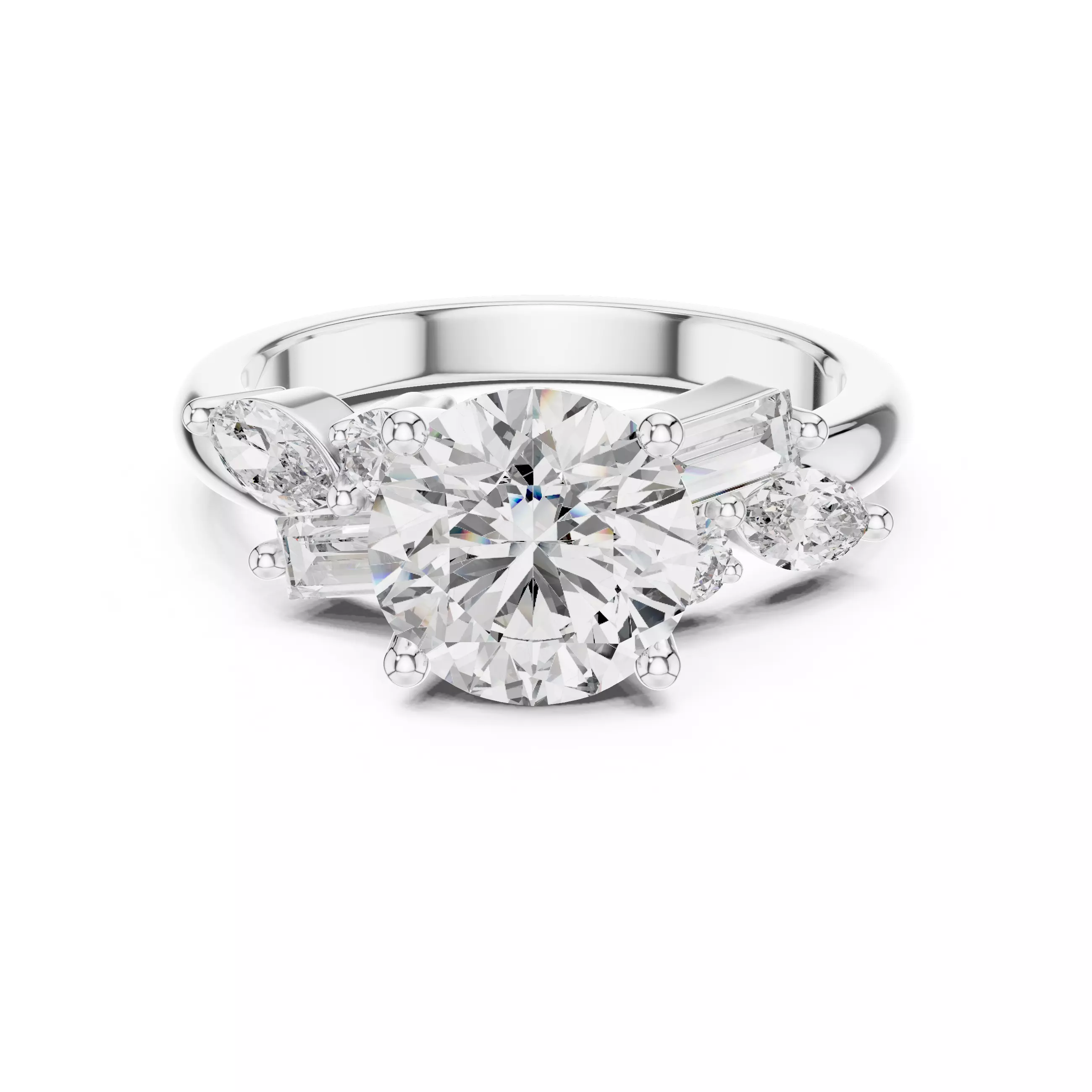 Solitaire Ring 3dm stl renders animation videos details 3D print model_3