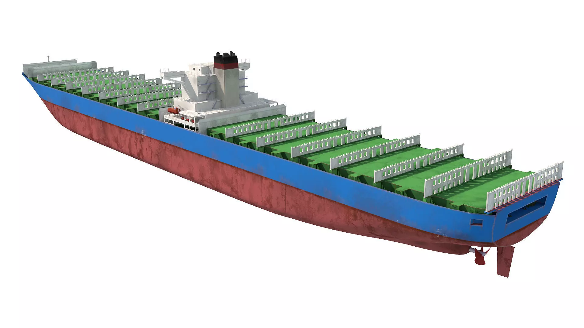 Cargo ship Low-poly AP Low-poly 3D model_9
