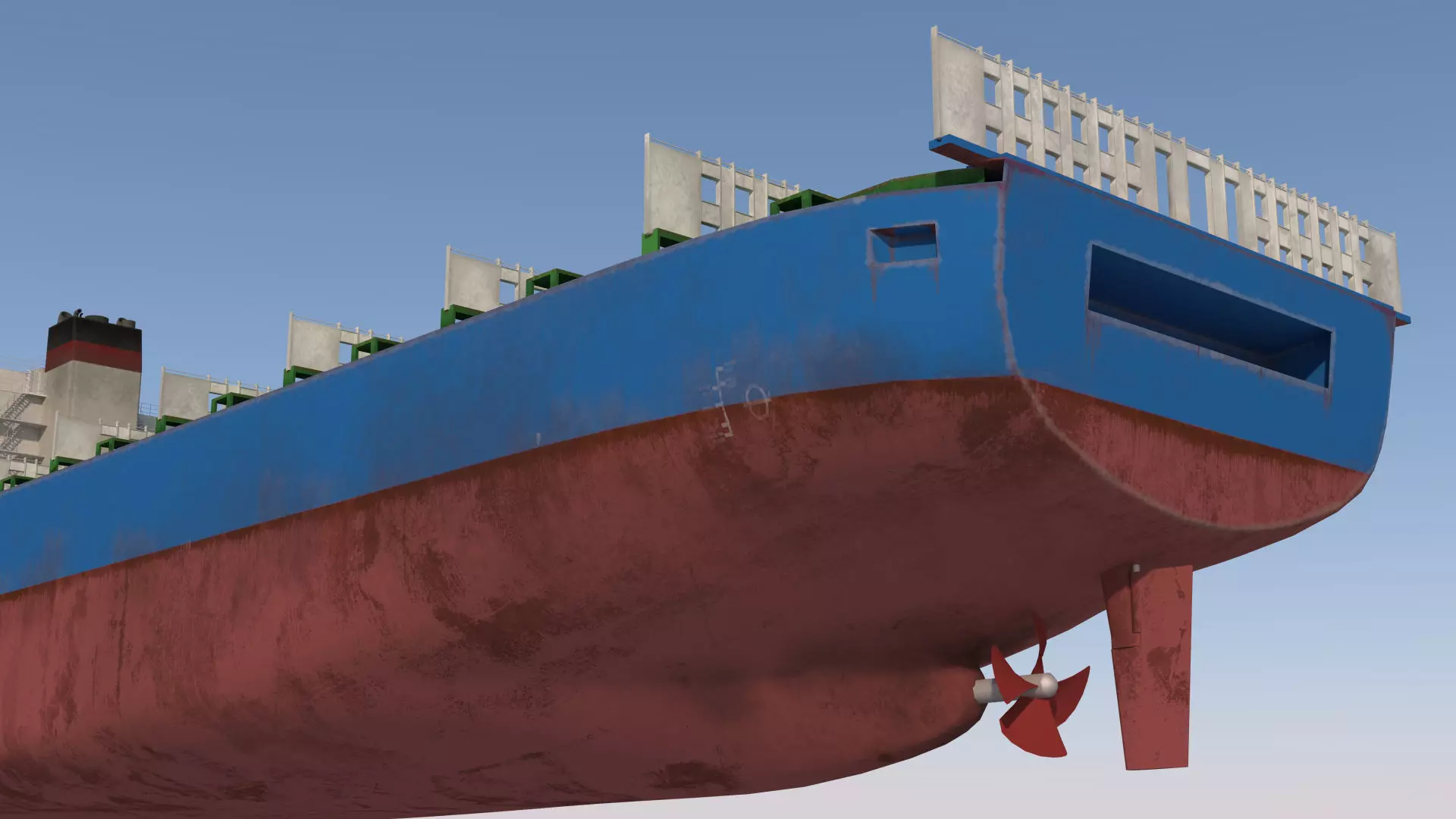 Cargo ship Low-poly AP Low-poly 3D model_13