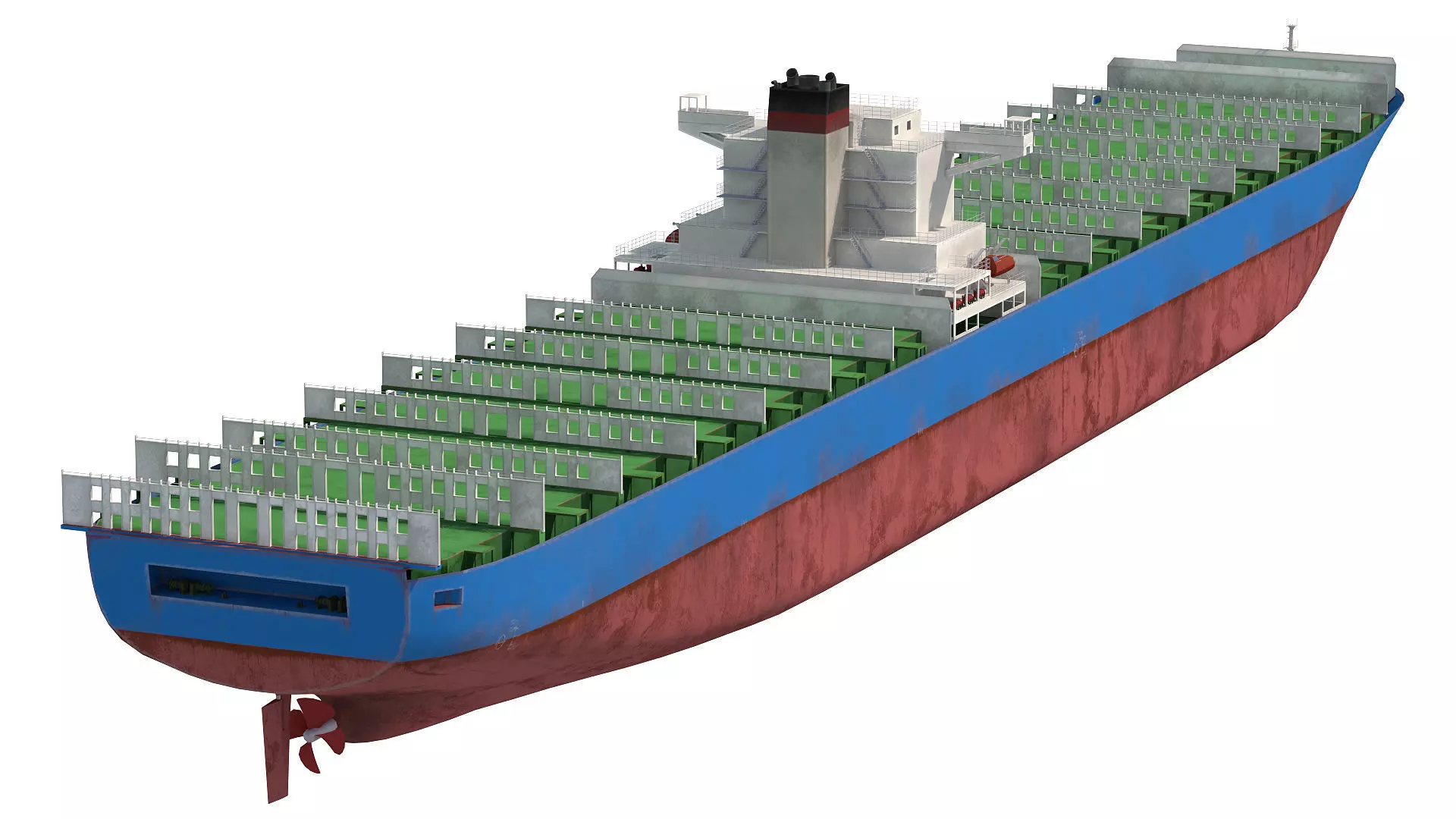 Cargo ship Low-poly AP Low-poly 3D model_8