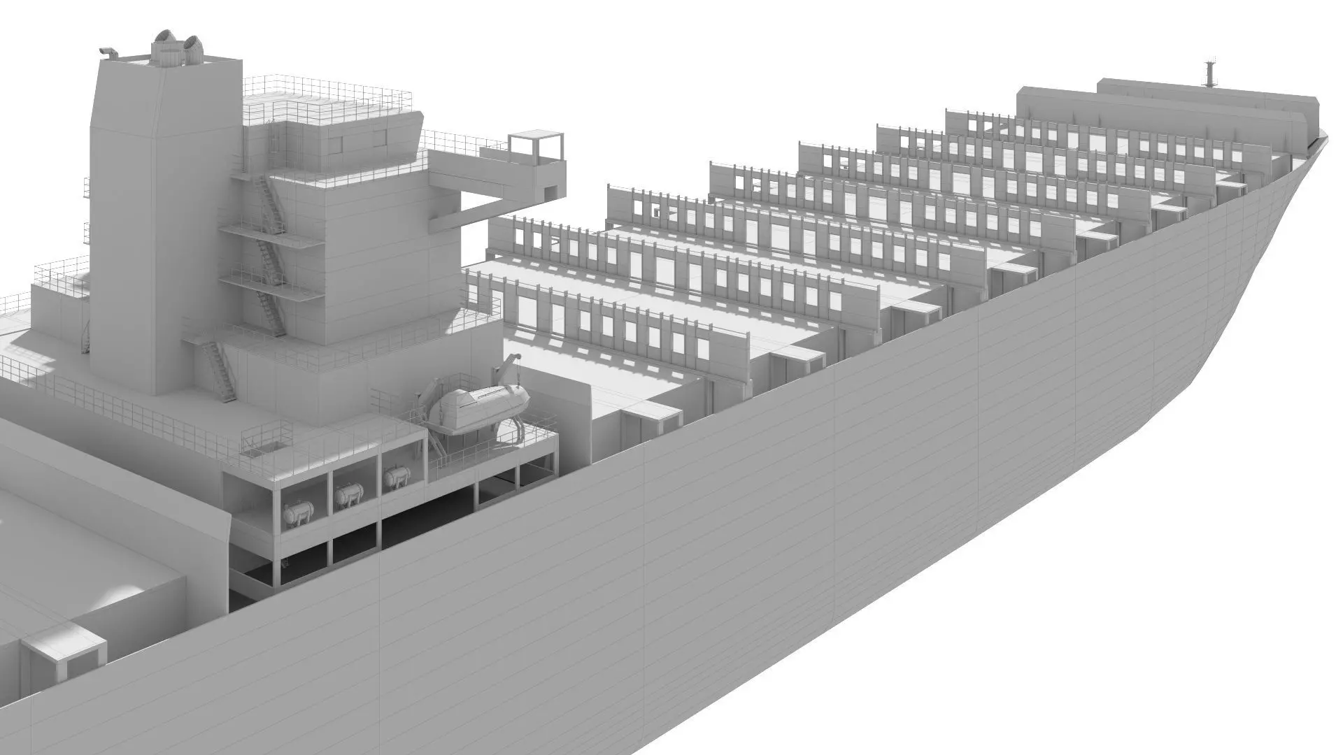 Cargo ship Low-poly AP Low-poly 3D model_10