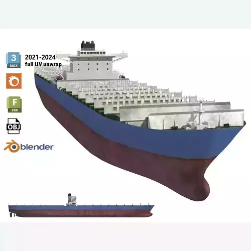 Cargo ship Low-poly AP Low-poly 3D model