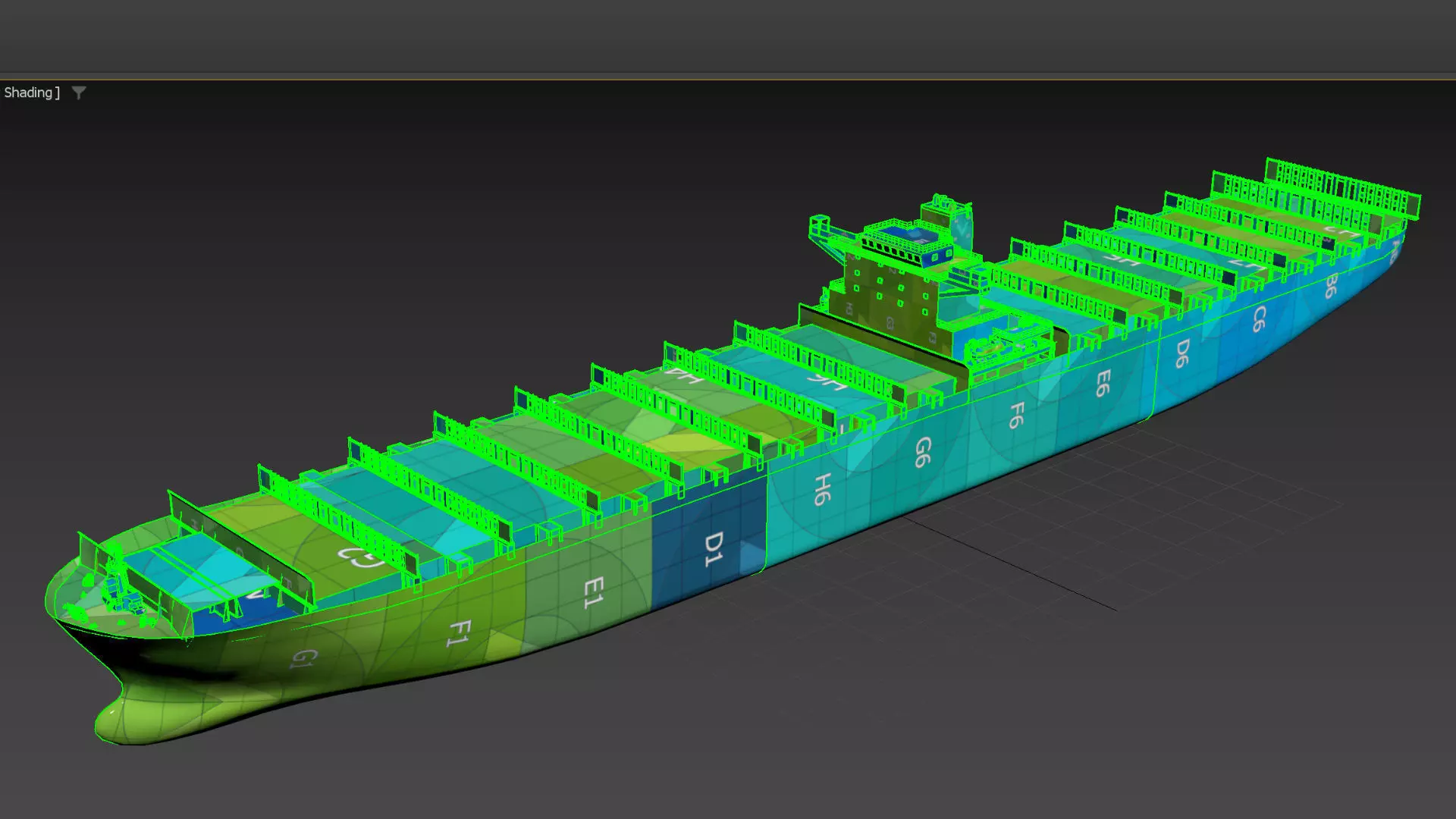 Cargo ship Low-poly AP Low-poly 3D model_16