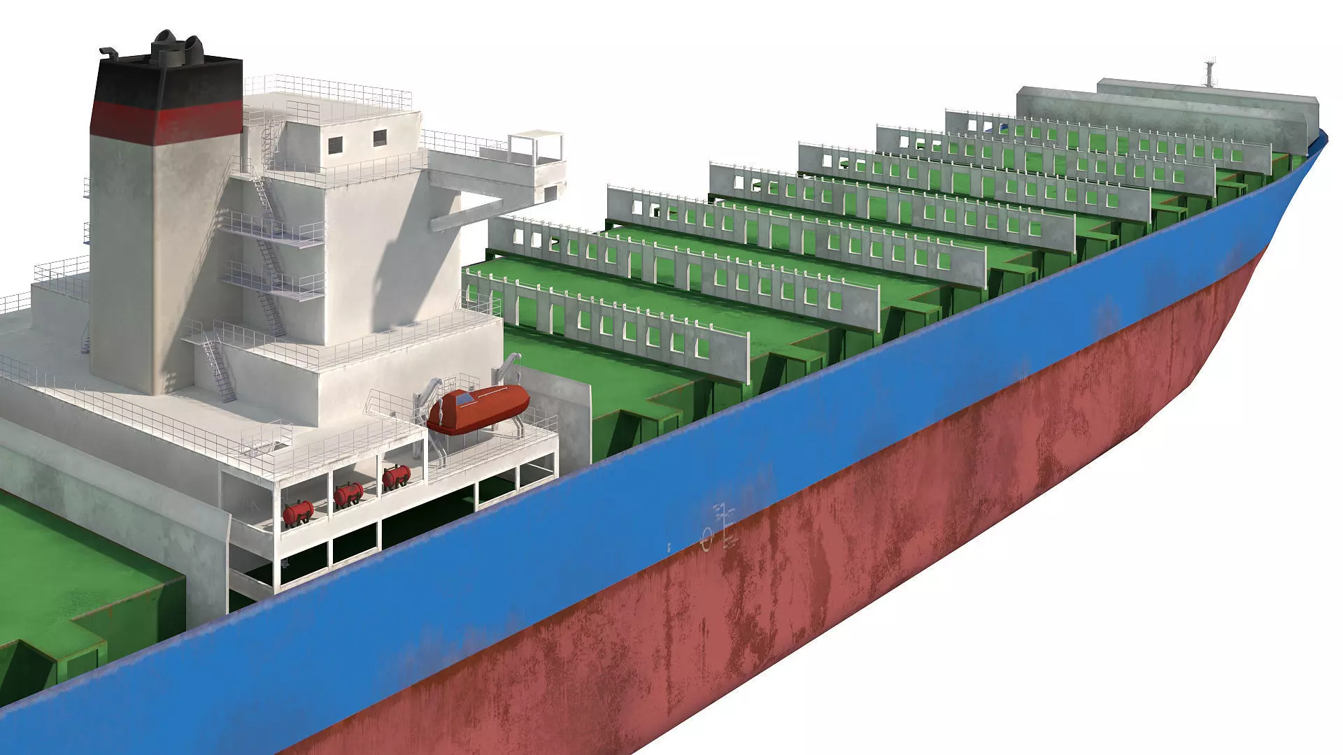 Cargo ship Low-poly AP Low-poly 3D model_7