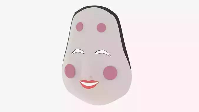 Cartoon Japanese Okame Mask