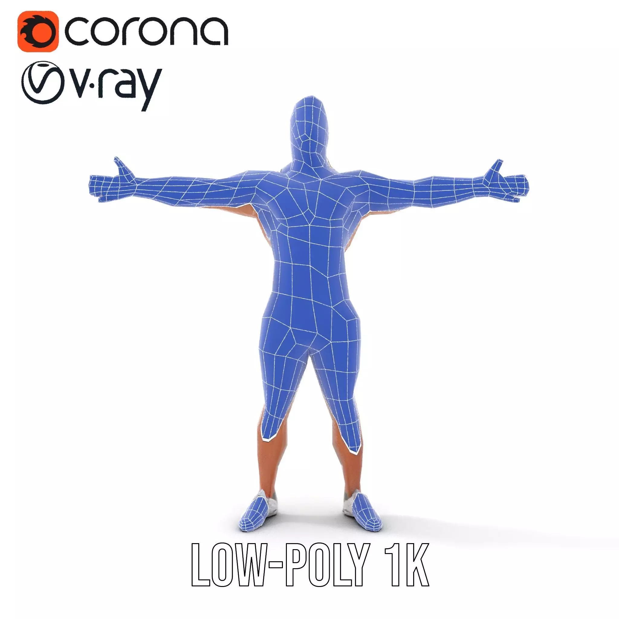 Athletic Male Character Model Pack  Muscular Build Low-poly 3D model_12