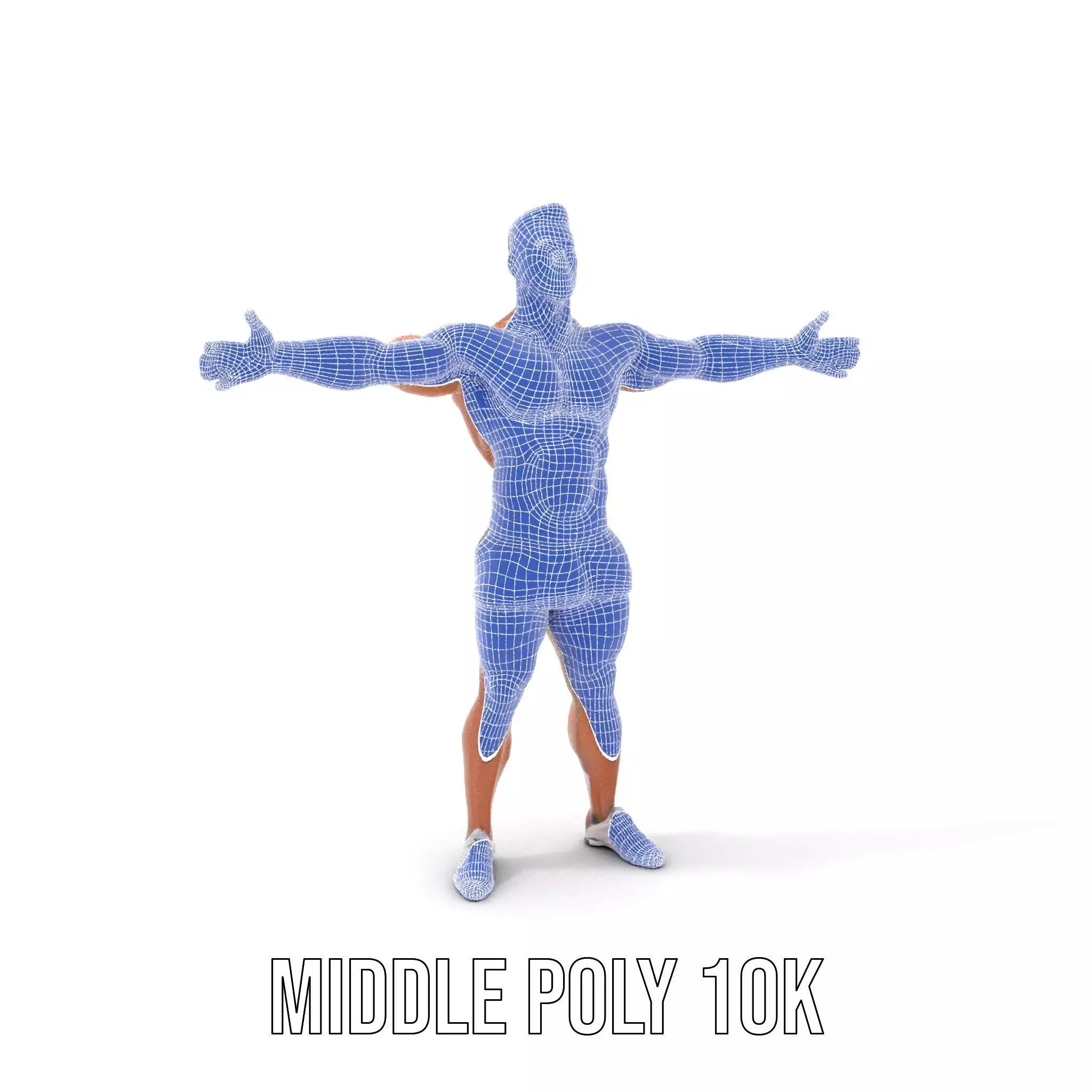Athletic Male Character Model Pack  Muscular Build Low-poly 3D model_11