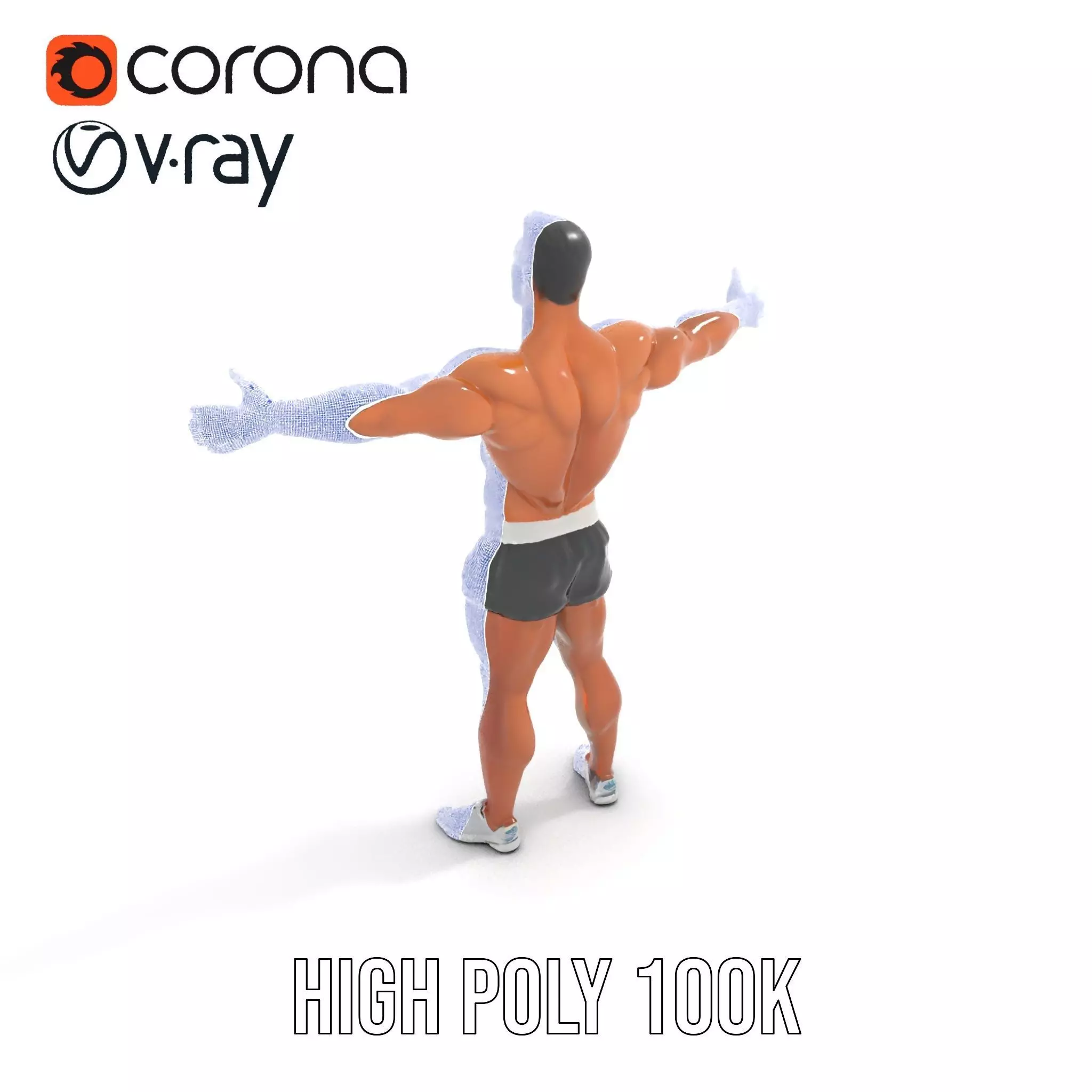 Athletic Male Character Model Pack  Muscular Build Low-poly 3D model_20