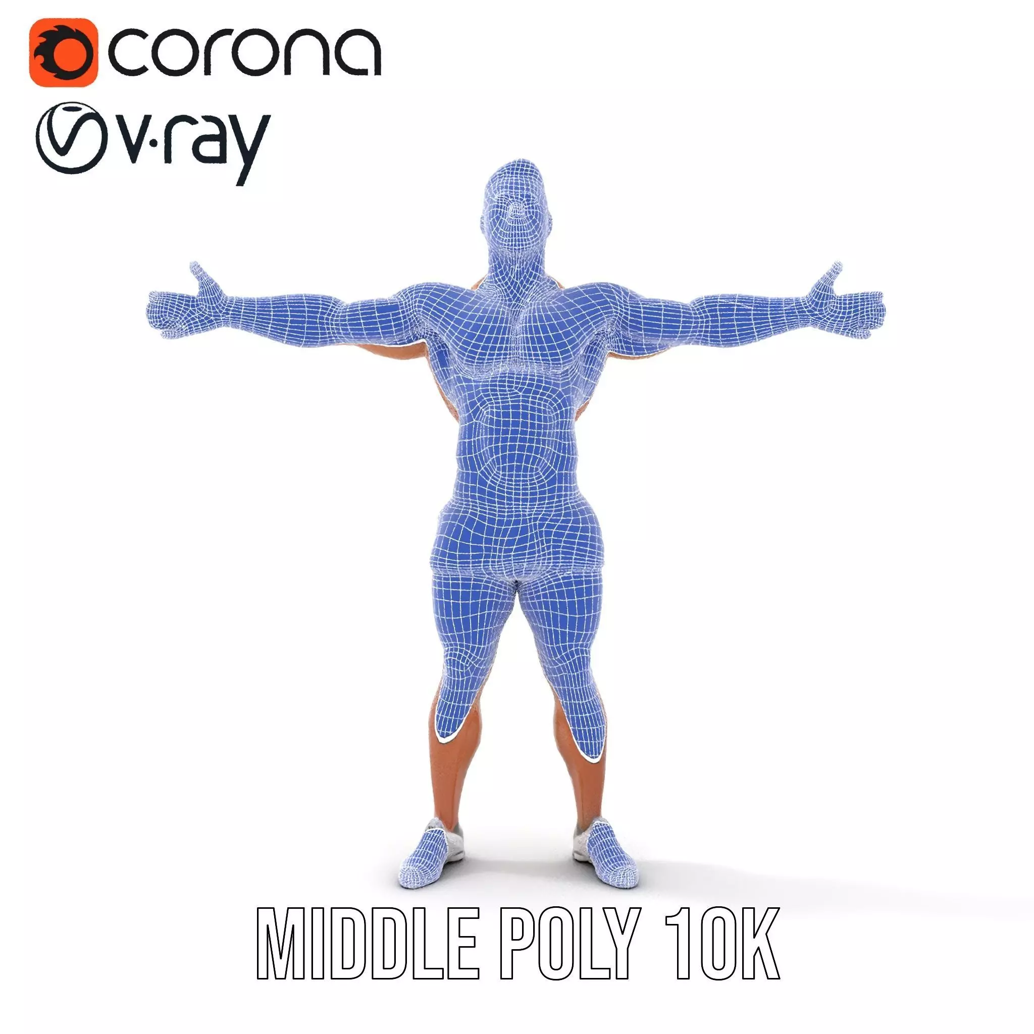 Athletic Male Character Model Pack  Muscular Build Low-poly 3D model_16