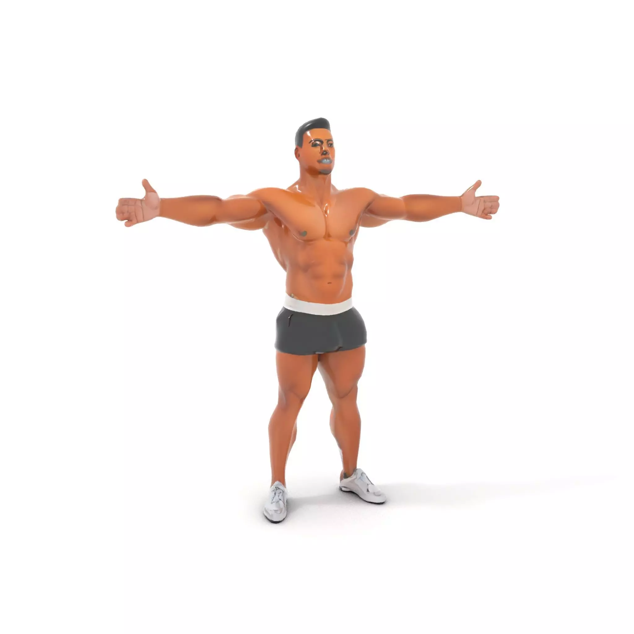 Athletic Male Character Model Pack  Muscular Build Low-poly 3D model_24