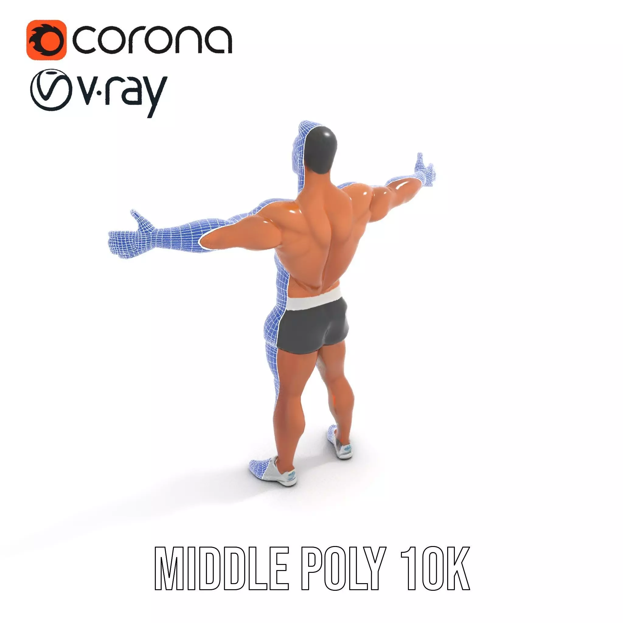 Athletic Male Character Model Pack  Muscular Build Low-poly 3D model_21