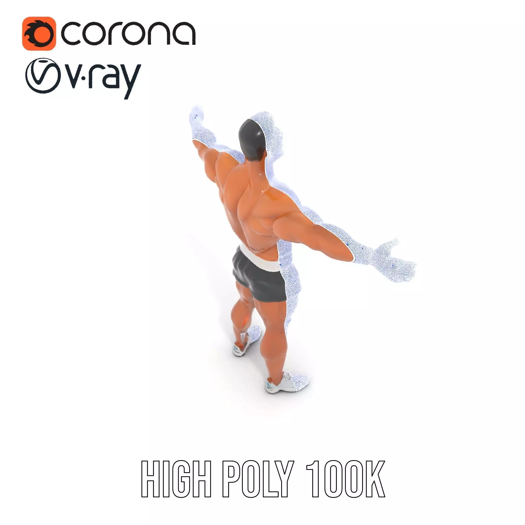 Athletic Male Character Model Pack  Muscular Build Low-poly 3D model_33