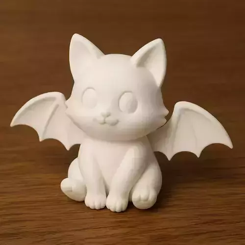 Cute Halloween Bat-Cat