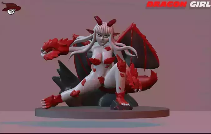 3D Dragon Girl Sculpt