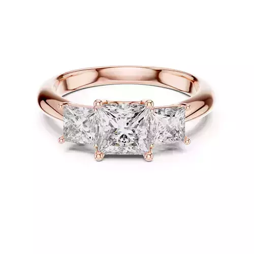 Princess Trio Solitaire Ring 3dm stl renders animation videos