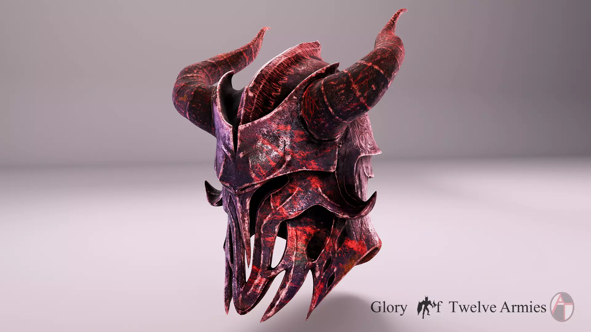 MEDIEVAL Inferno Helmet Low-poly 3D model_3