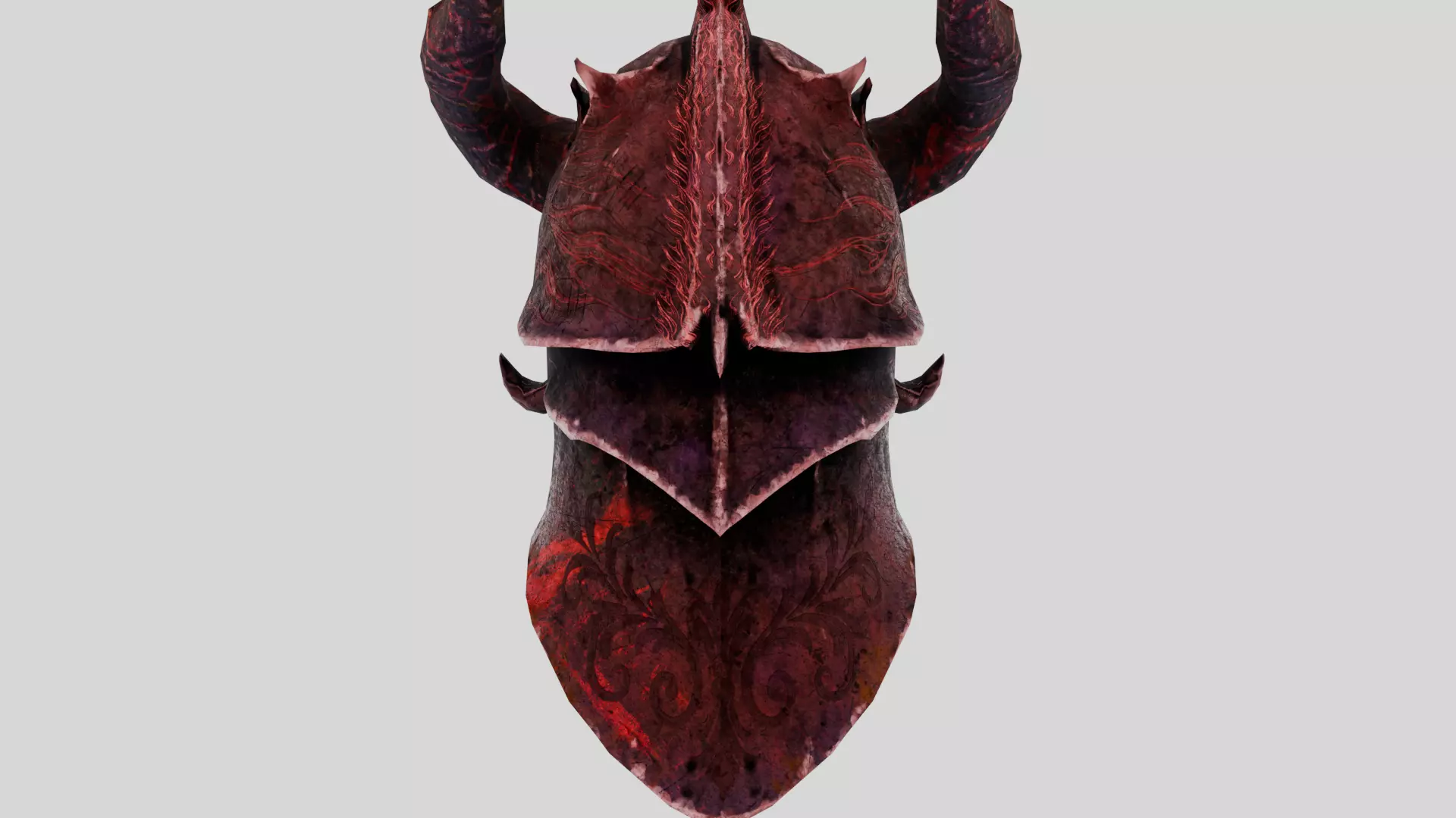 MEDIEVAL Inferno Helmet Low-poly 3D model_12