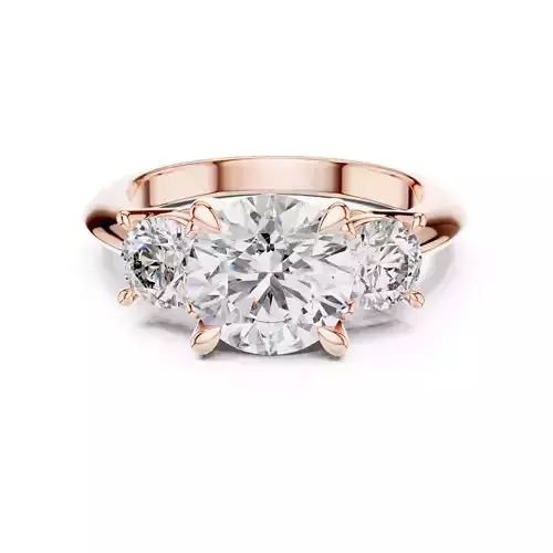Trio Solitaire Ring 3dm stl renders animation videos details 