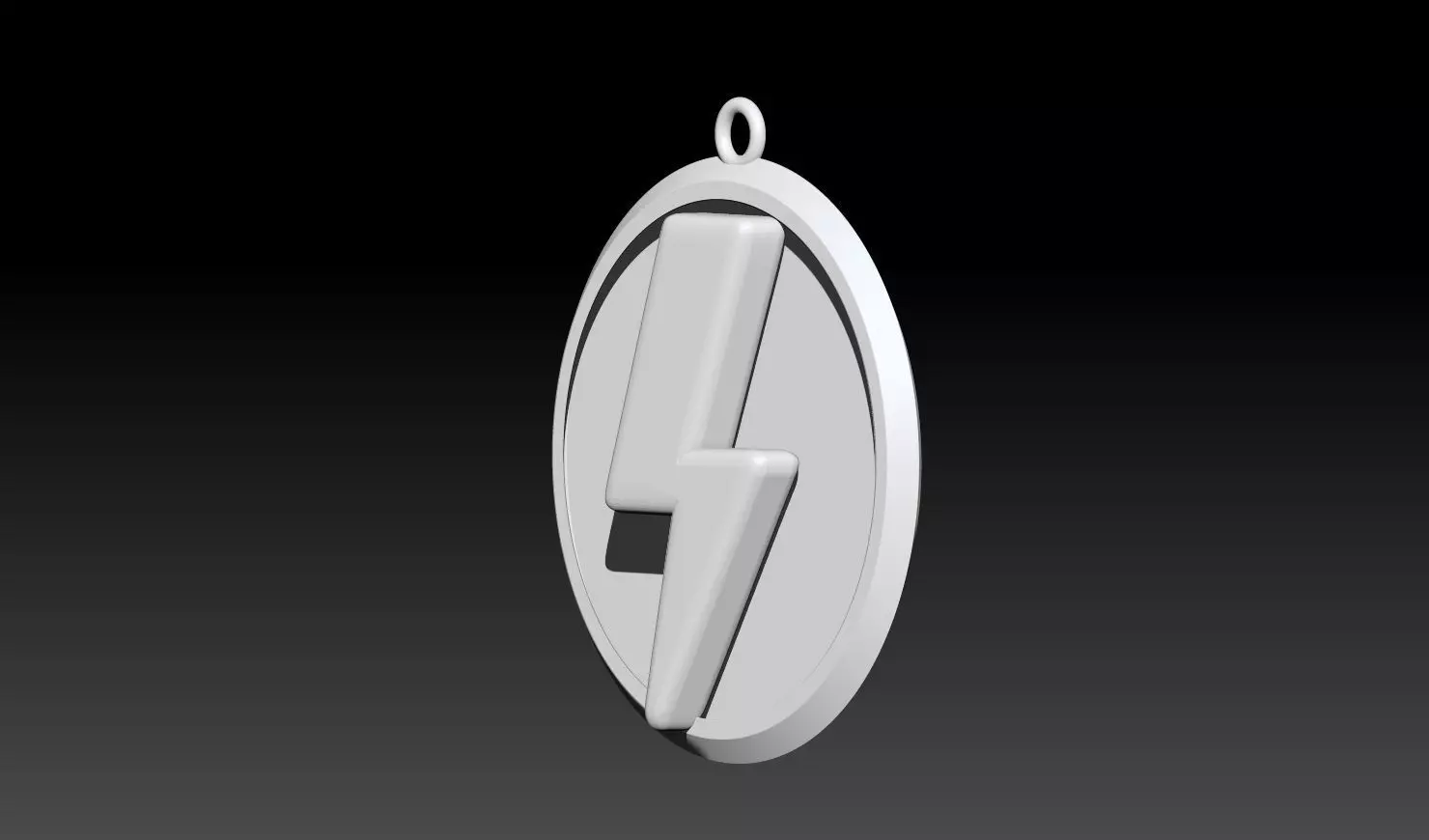 Flash Lightning Pendant 3D Model 3D print model_8