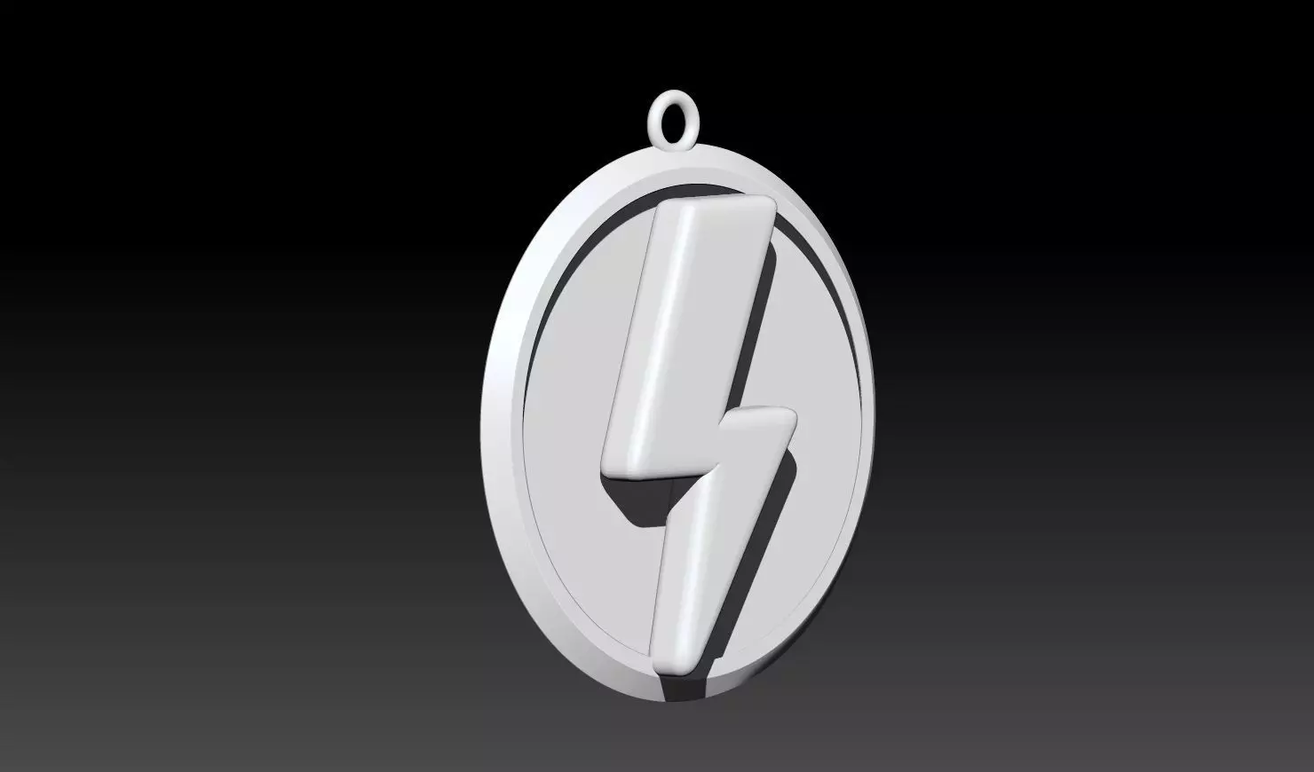 Flash Lightning Pendant 3D Model 3D print model_4