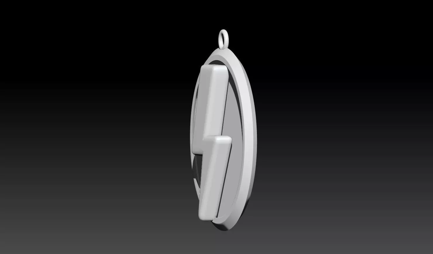 Flash Lightning Pendant 3D Model 3D print model_9