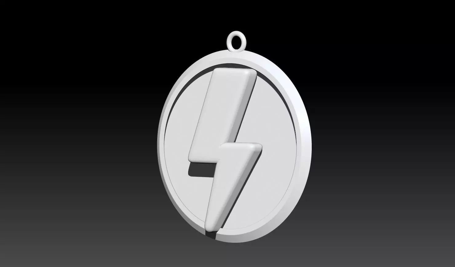 Flash Lightning Pendant 3D Model 3D print model_7