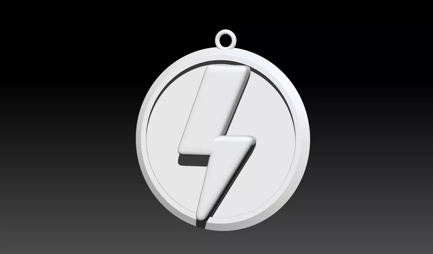 Flash Lightning Pendant 3D Model 3D print model_6