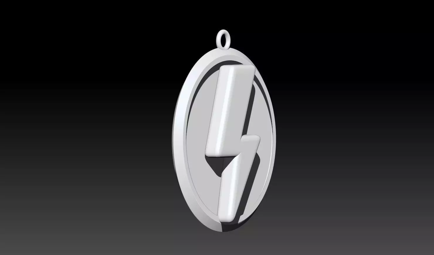 Flash Lightning Pendant 3D Model 3D print model_13