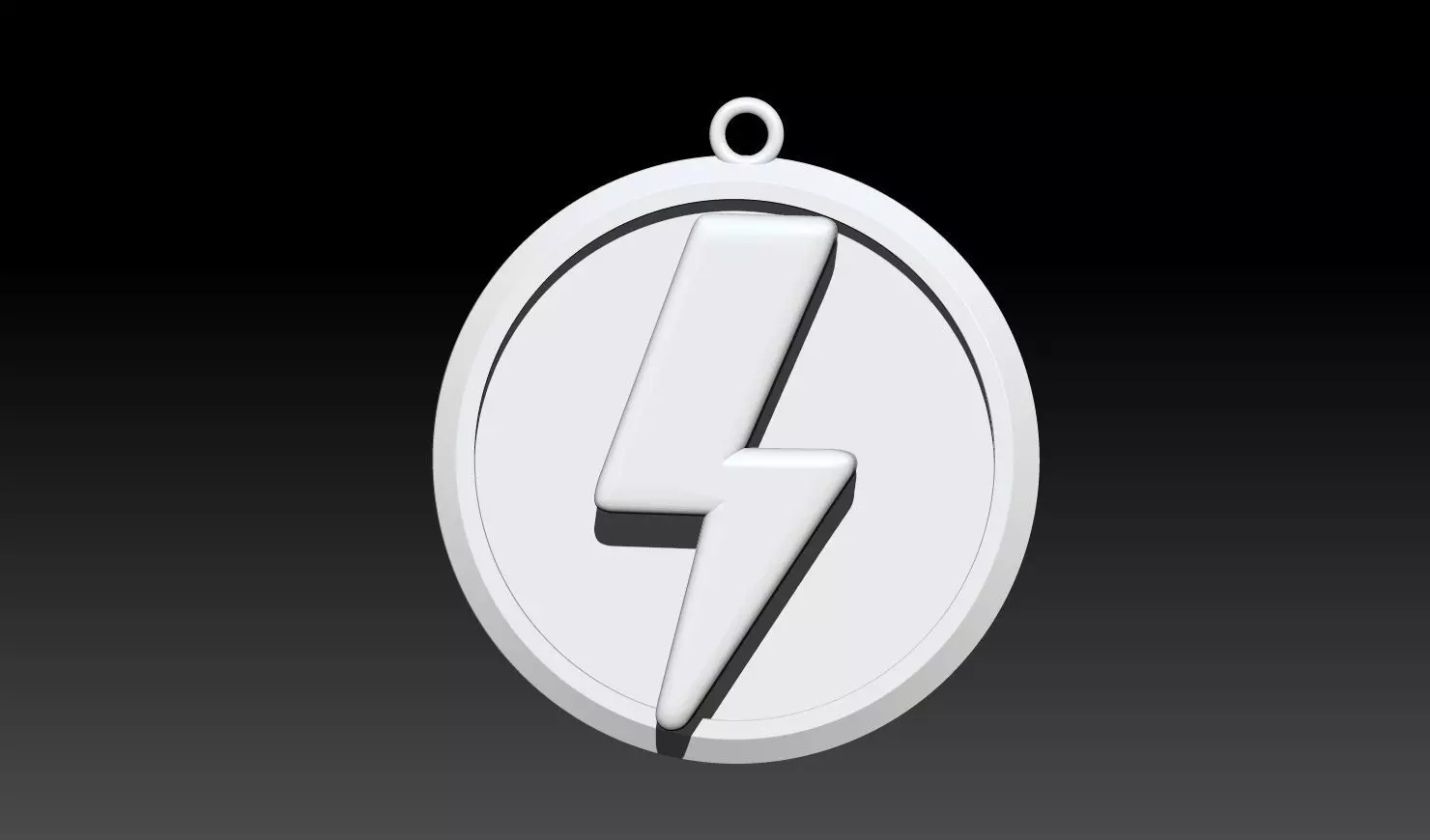 Flash Lightning Pendant 3D Model 3D print model_0